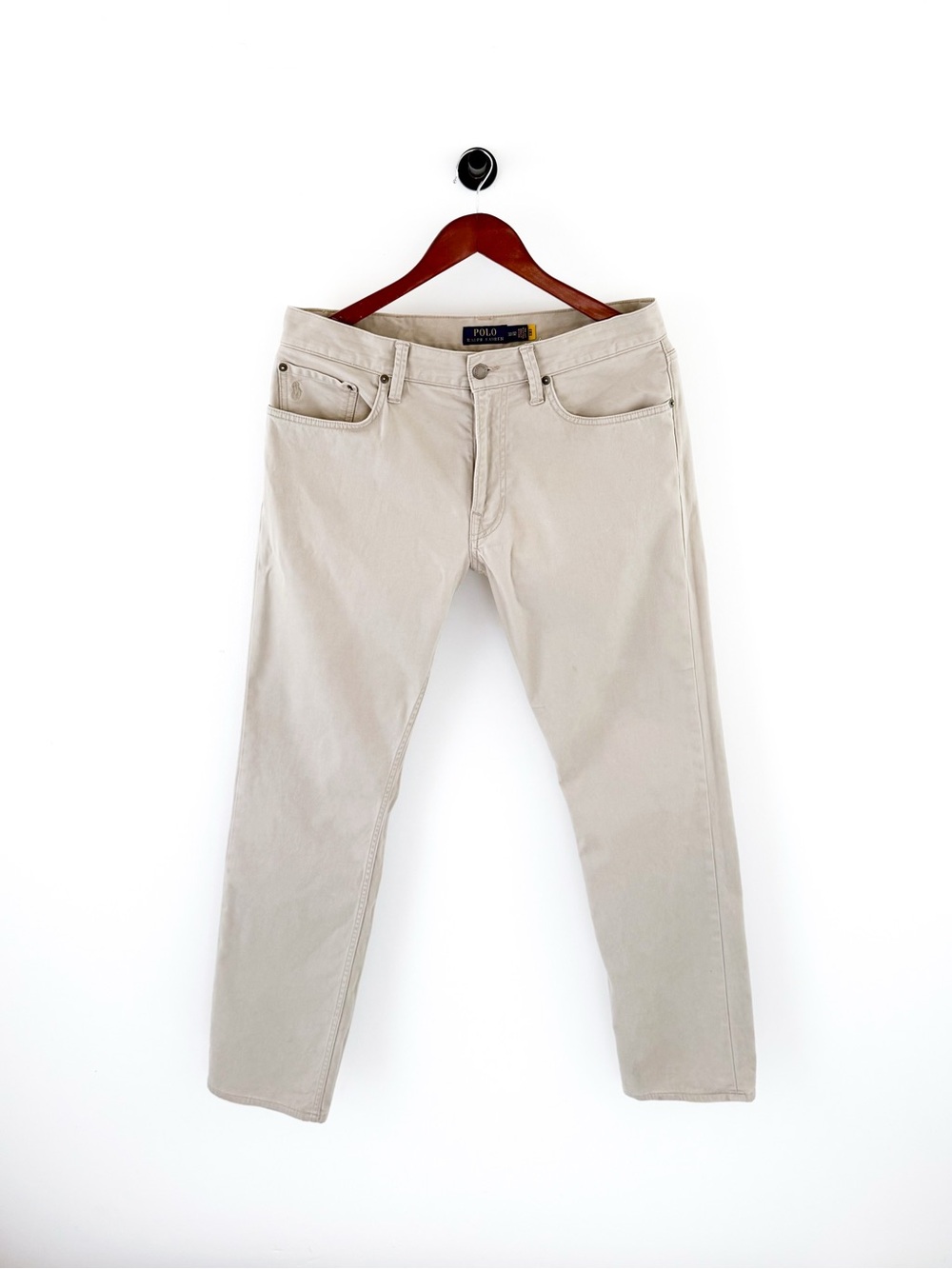 Polo Ralph Lauren Slim Straight-Leg Twill Pants in Light Taupe Khaki 32x32 Men's - Picture 4 of 11